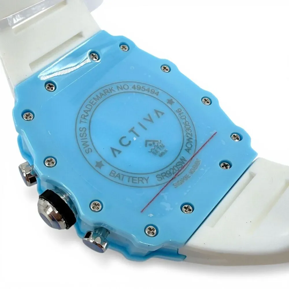 NEW Activa Fury X Invicta Mens Watch Skeleton Dial 44.3mm Blue/White ACW2305-016